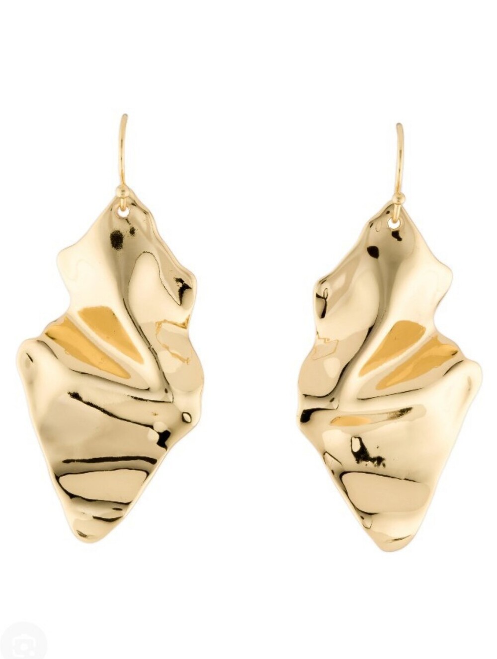 Alexis Bittar Gold Abstract Sculptural Drop Earrings